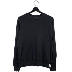 Reigning Champ Oversized Pima Cotton Crewneck Black mens size XS